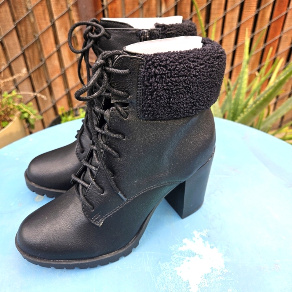 Lace Up Combat Boots Redwood Women's Size 8 - Picture 12 of 16